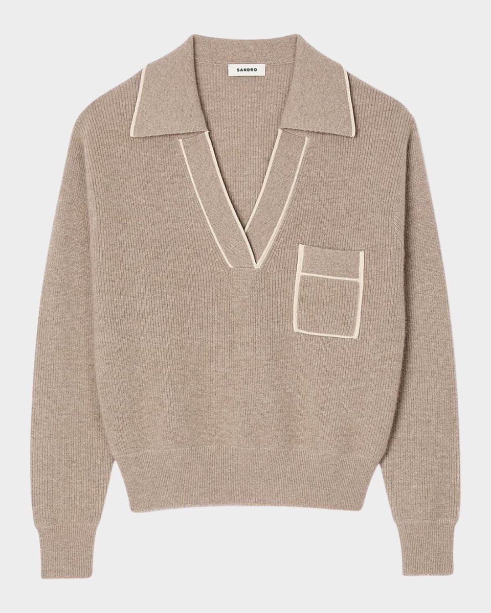 Berlin Open V-Neck Polo Sweater